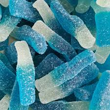 Bouteilles Framboise Bleues Sucrées - 100g